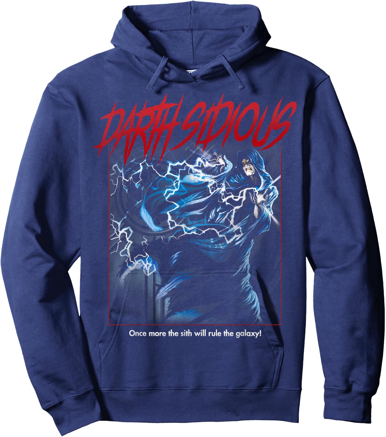Star Wars Halloween Darth Sidious Dark Portrait Hoodie - Hoodie | Navy