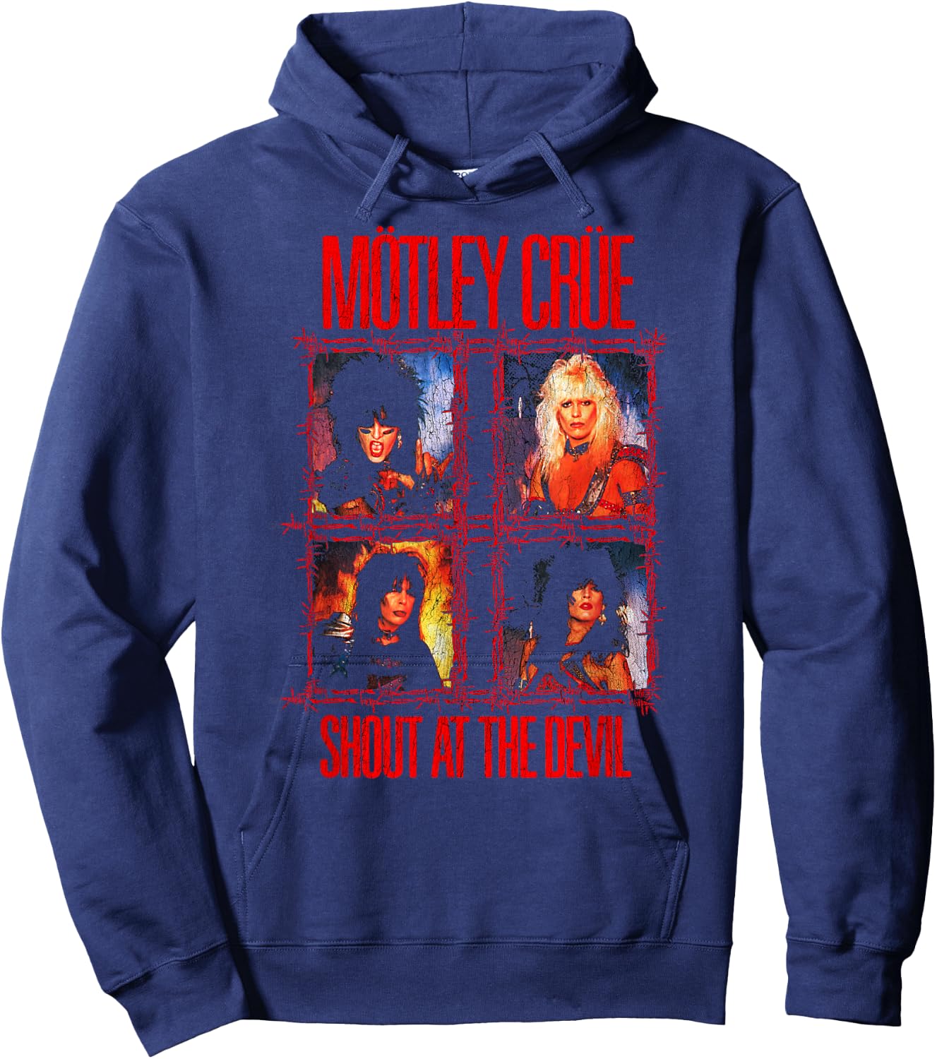 Mötley Crüe - Shout at The Devil - Wire Hoodie - Hoodie | Navy