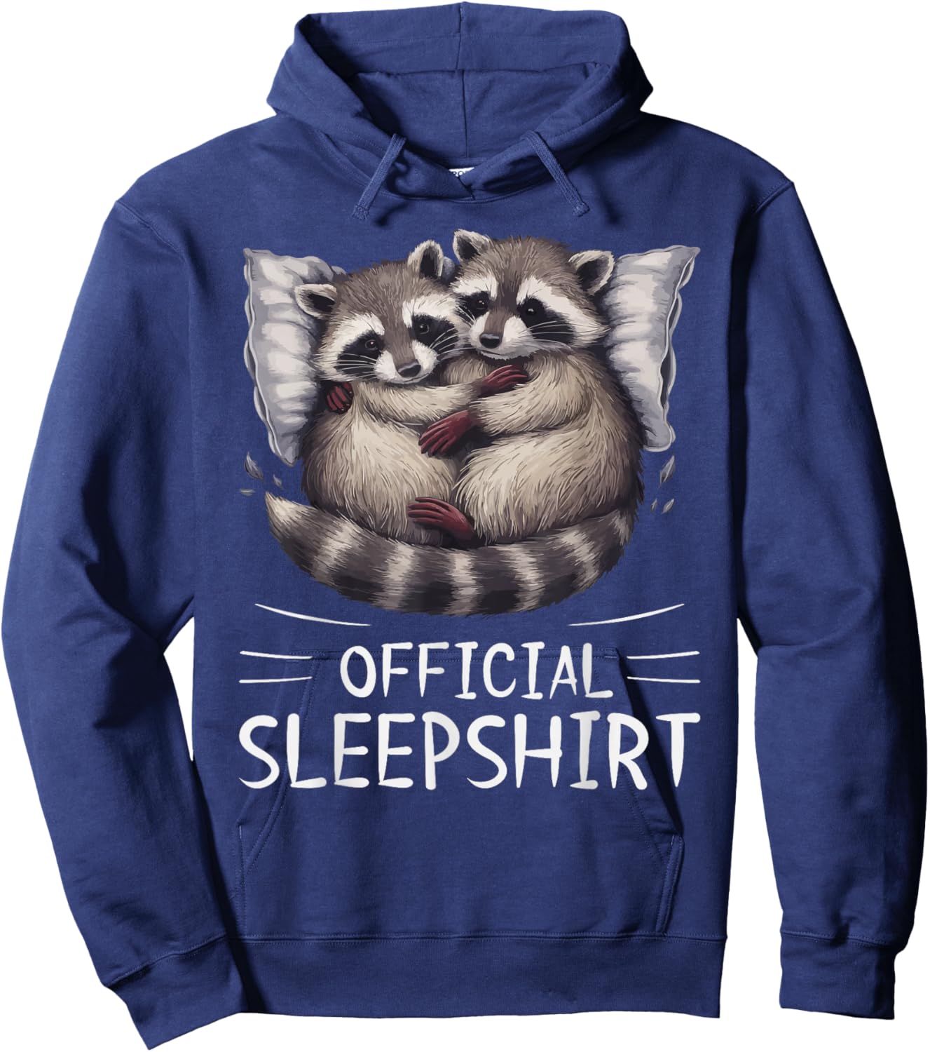 Official Sleepshirt Raccoon Pajamas Racoon Hoodie - Hoodie | Navy