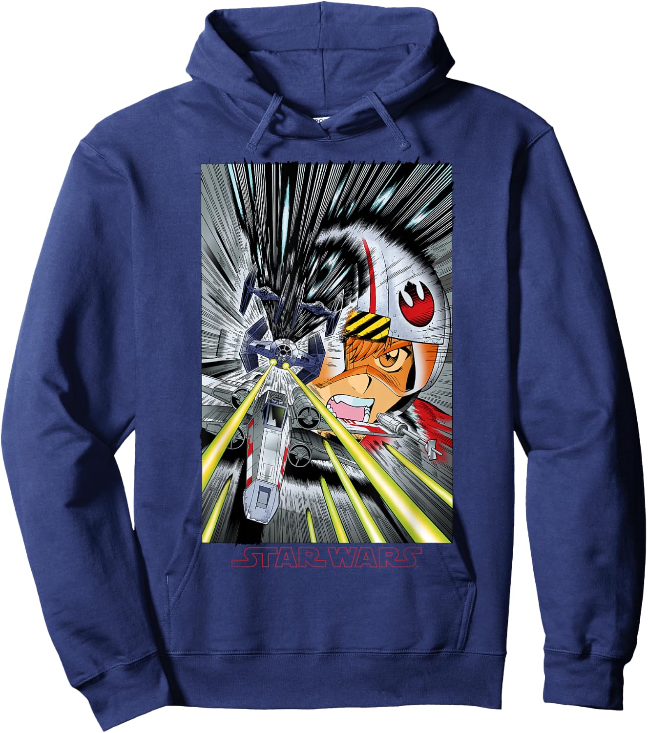 Star Wars Rebel Pilot Anime Poster Hoodie - Hoodie | Navy