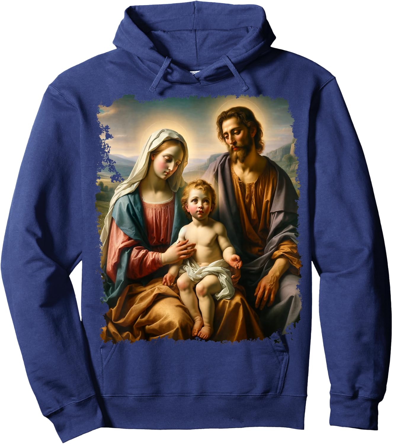 I Love Jesus Christ Mary Joseph Hoodie - Hoodie | Navy