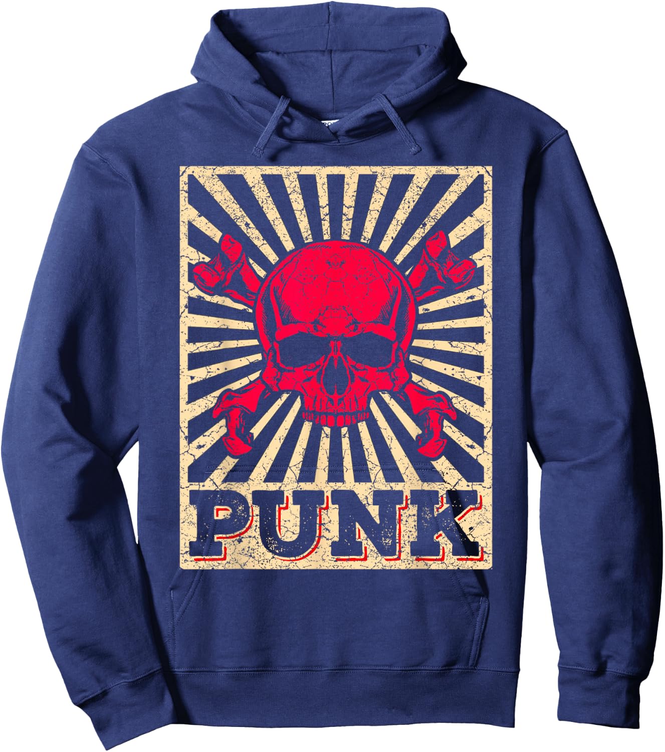 Punk Music Retro Punk Rock Concert Gift Hoodie - Hoodie | Navy