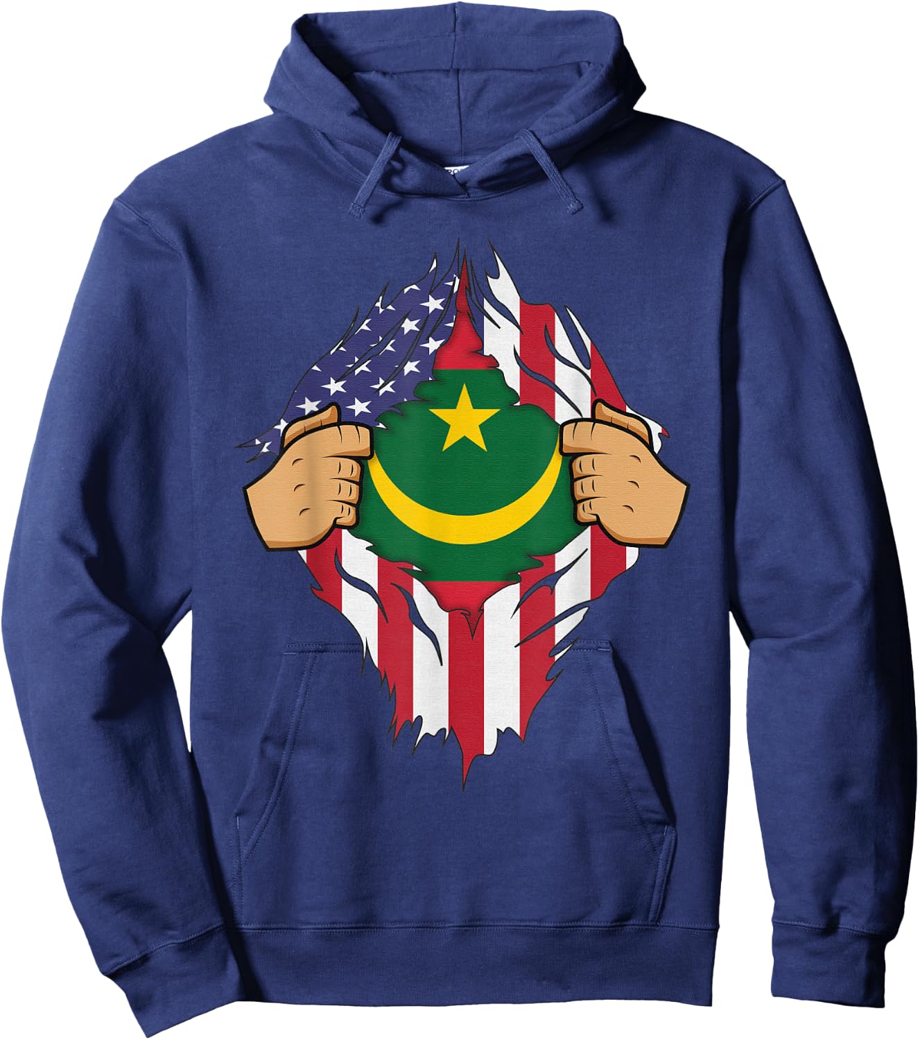 MAURITANIAN FLAG MAURITANIA Men Women Kids Gift Hoodie - Hoodie | Navy