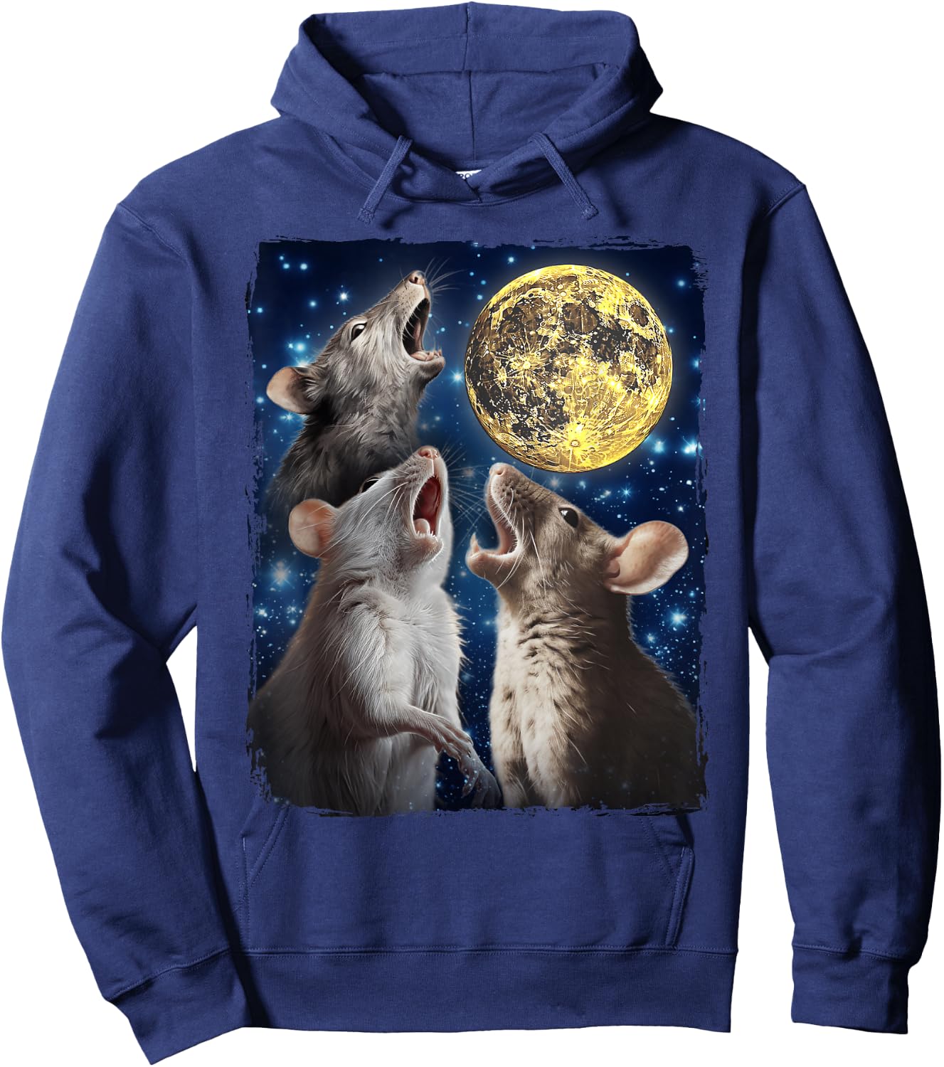 Rat Howling at Moon Hoodie - Hoodie | Navy