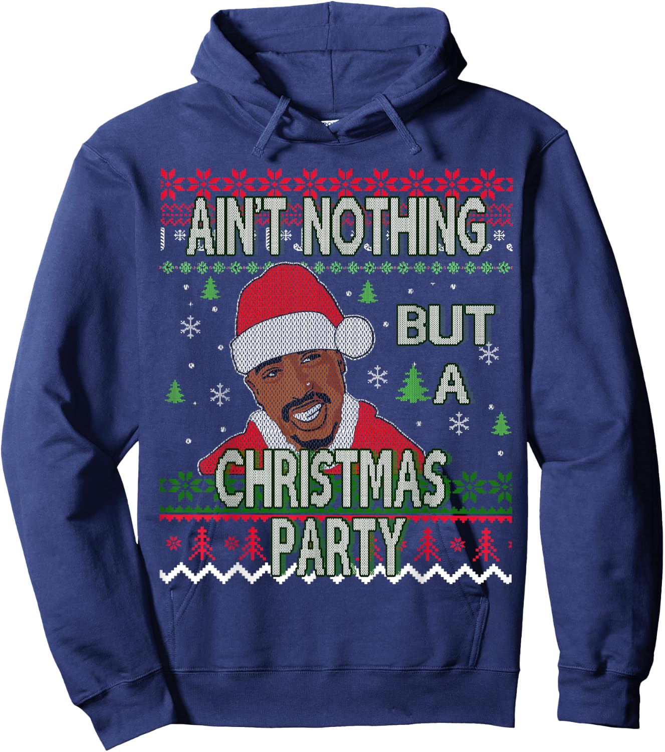 Hip Hop Christmas Party Hoodie - Hoodie | Navy