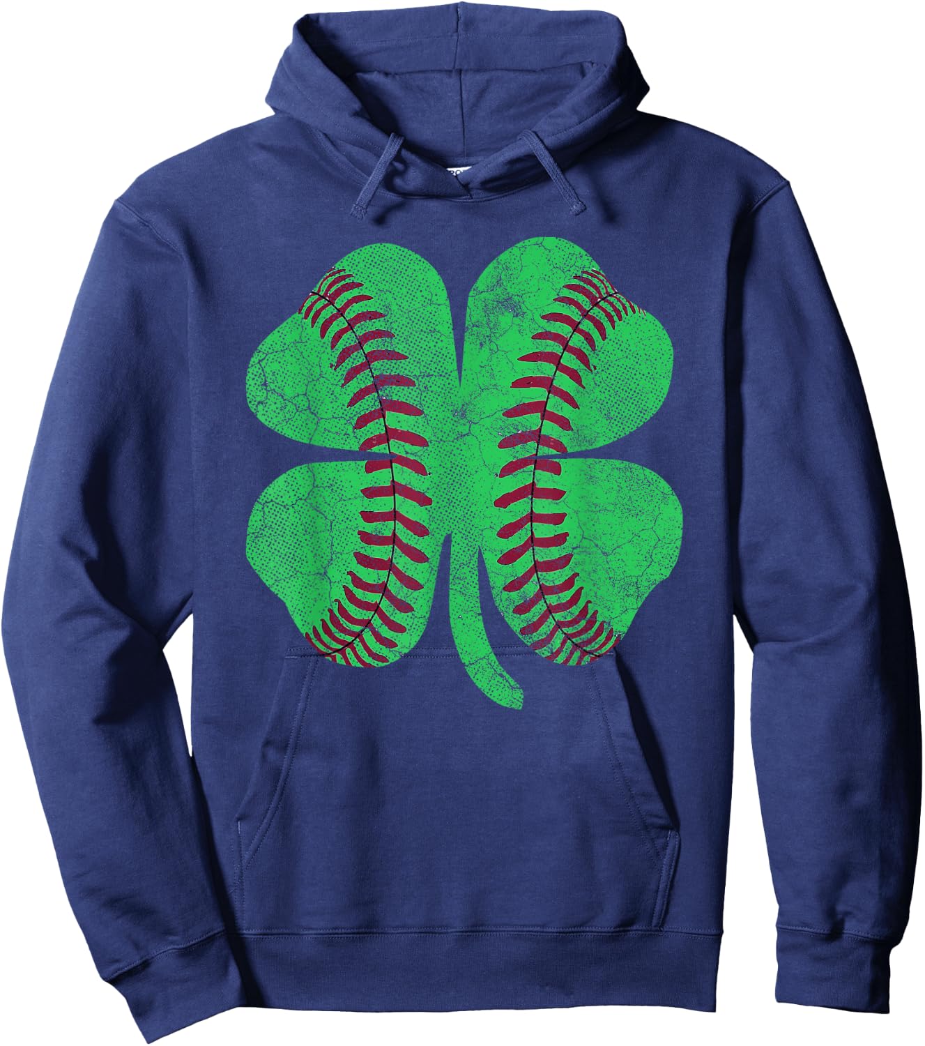 St Patricks Day Shamrock Baseball Saint Paddy's Hoodie - Hoodie | Navy