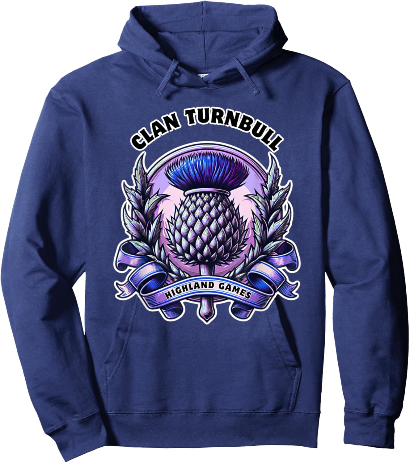 Turnbull Clan Scottish Thistle Gaelic Games Hoodie - Hoodie | Navy