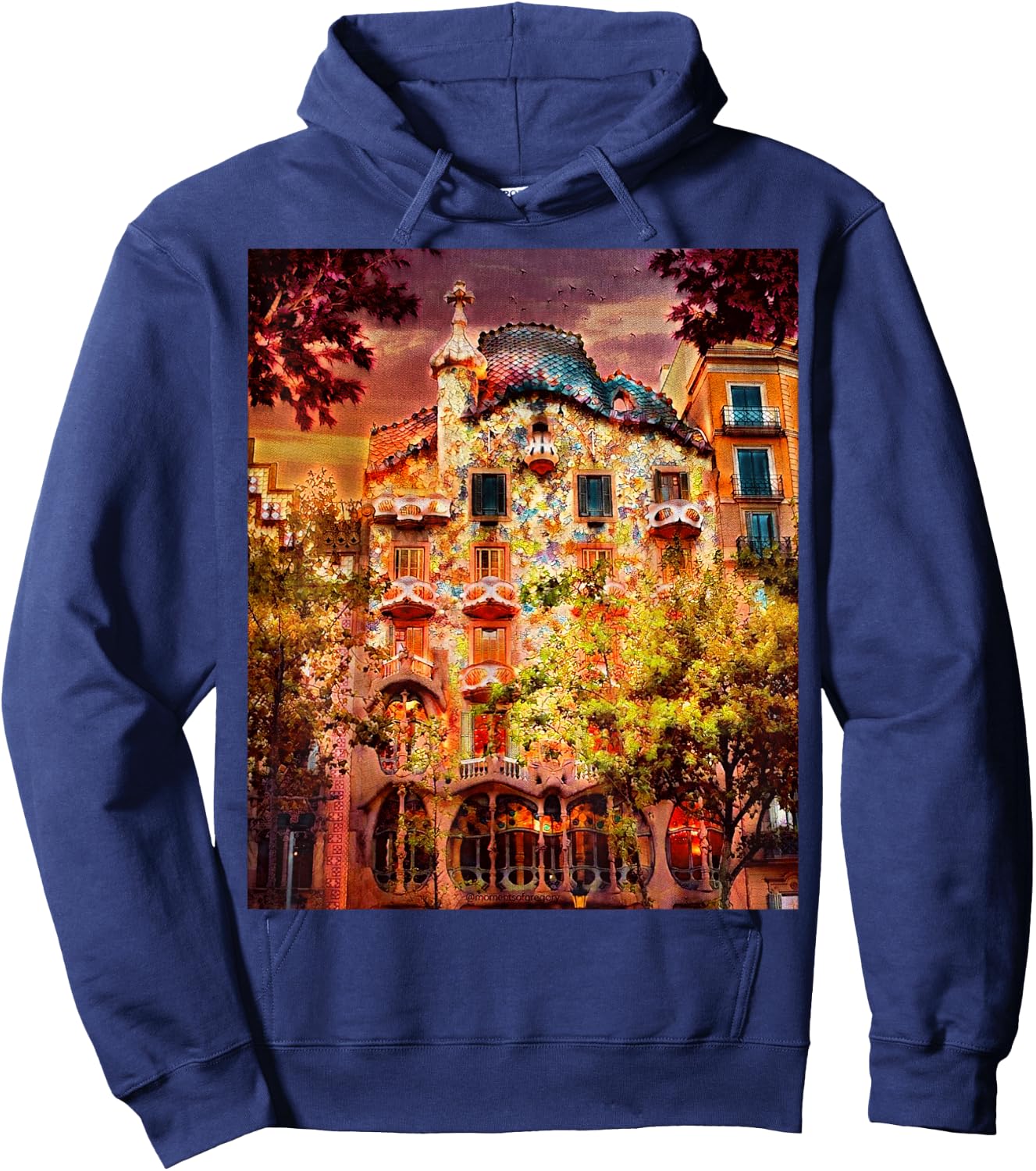 Casa Battlo - Barcelona, Spain Hoodie - Hoodie | Navy