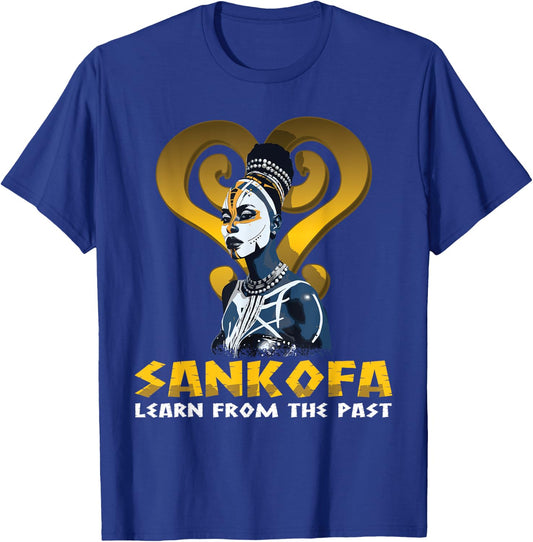 "Sankofa learn from the past" Adinkra Pan African Sankofa T-Shirt - T-Shirt | Royal