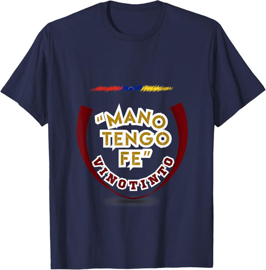 "Hand I Have Faith" I Flannel "Vinotinto" I Venezuela T-Shirt - T-Shirt | Navy