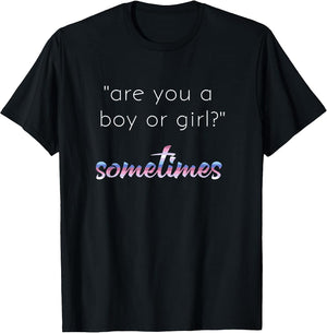 Bigender Pride Flag Bi Gender Boy or Girl Sometimes Meme
