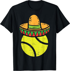 Tennis Ball Sombrero Funny Cinco De Mayo Mexican Player