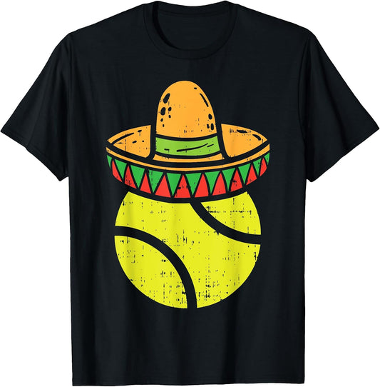 Tennis Ball Sombrero Funny Cinco De Mayo Mexican Player