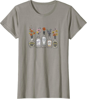 Wild Flowers in Wine Bottles , Women, Slate Grey, XX-Large