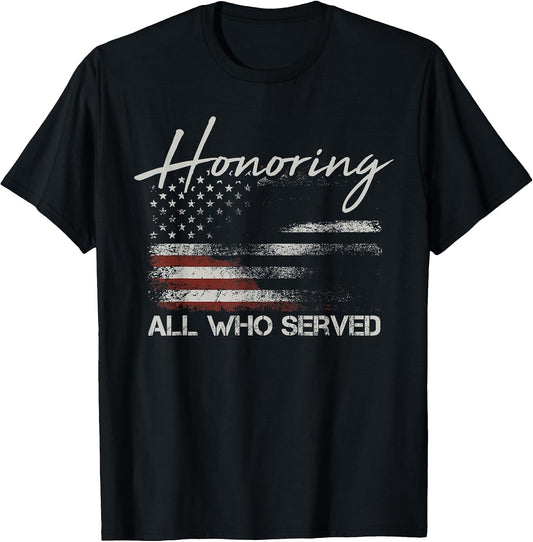 Veteran American Flag Honoring All Who Served Military Gifts