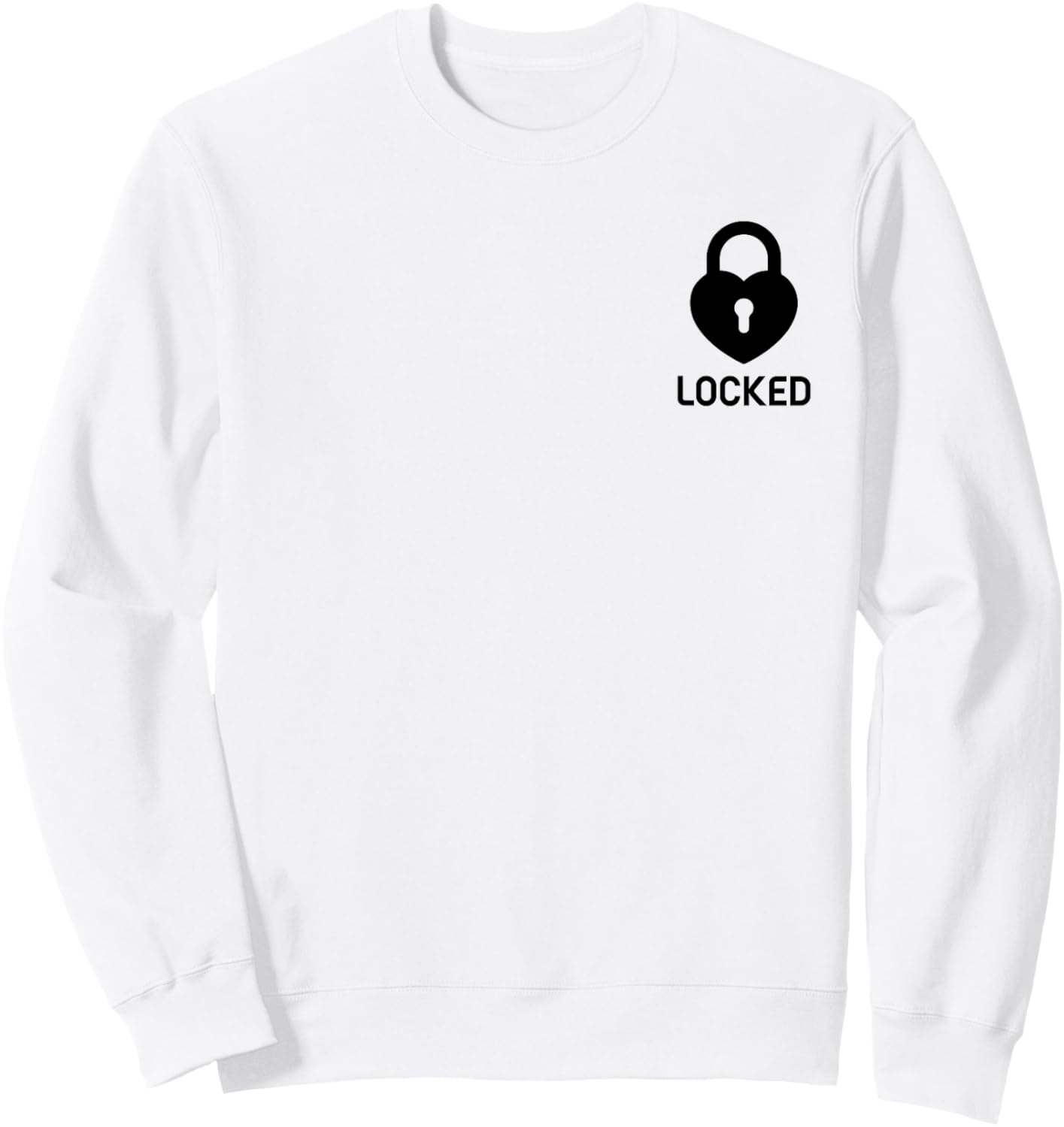 Heart locked design in the pocket Sweatshirt - Sweatshirt | White