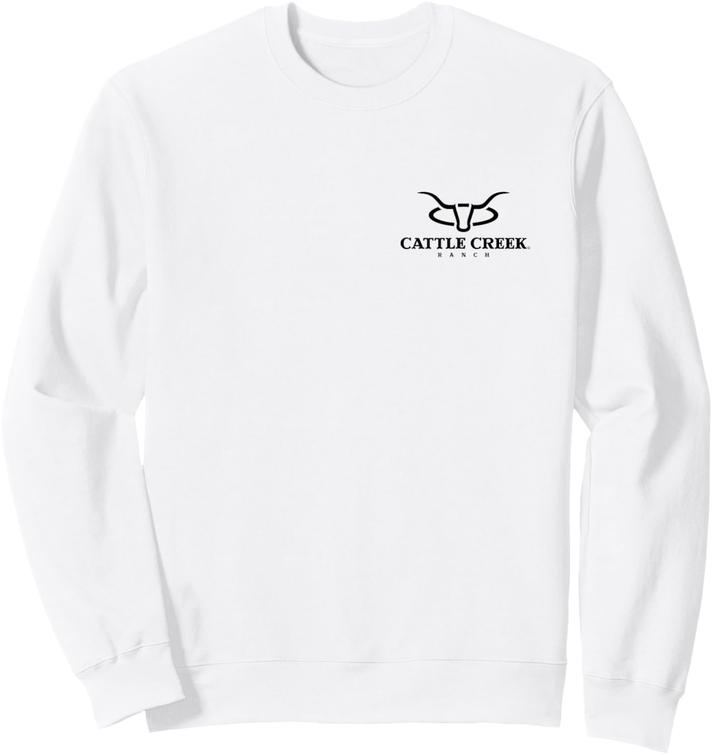 Cattle Creek Original Ranching Slate Grey - Black Logo Sweatshirt - Sweatshirt | White