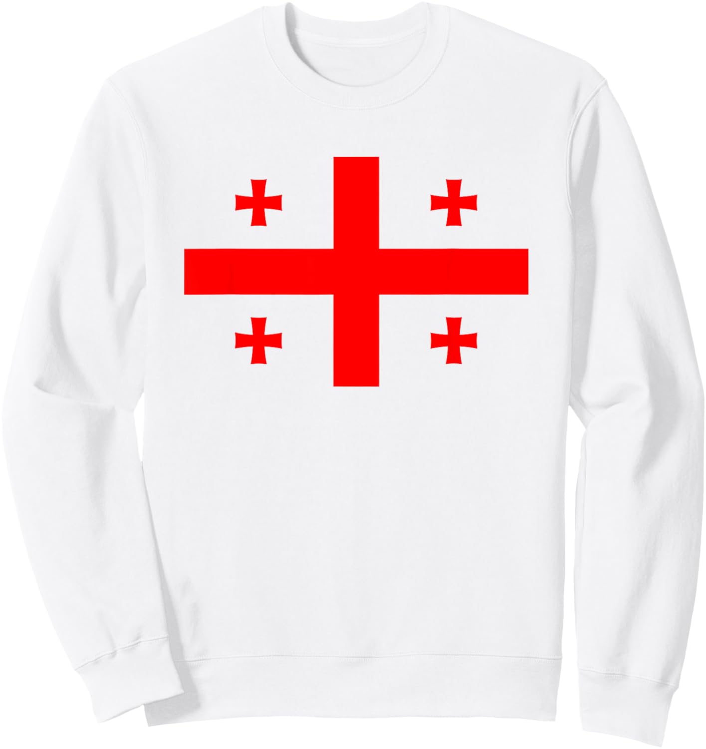 Georgia Georgian flag Sweatshirt - Sweatshirt | White