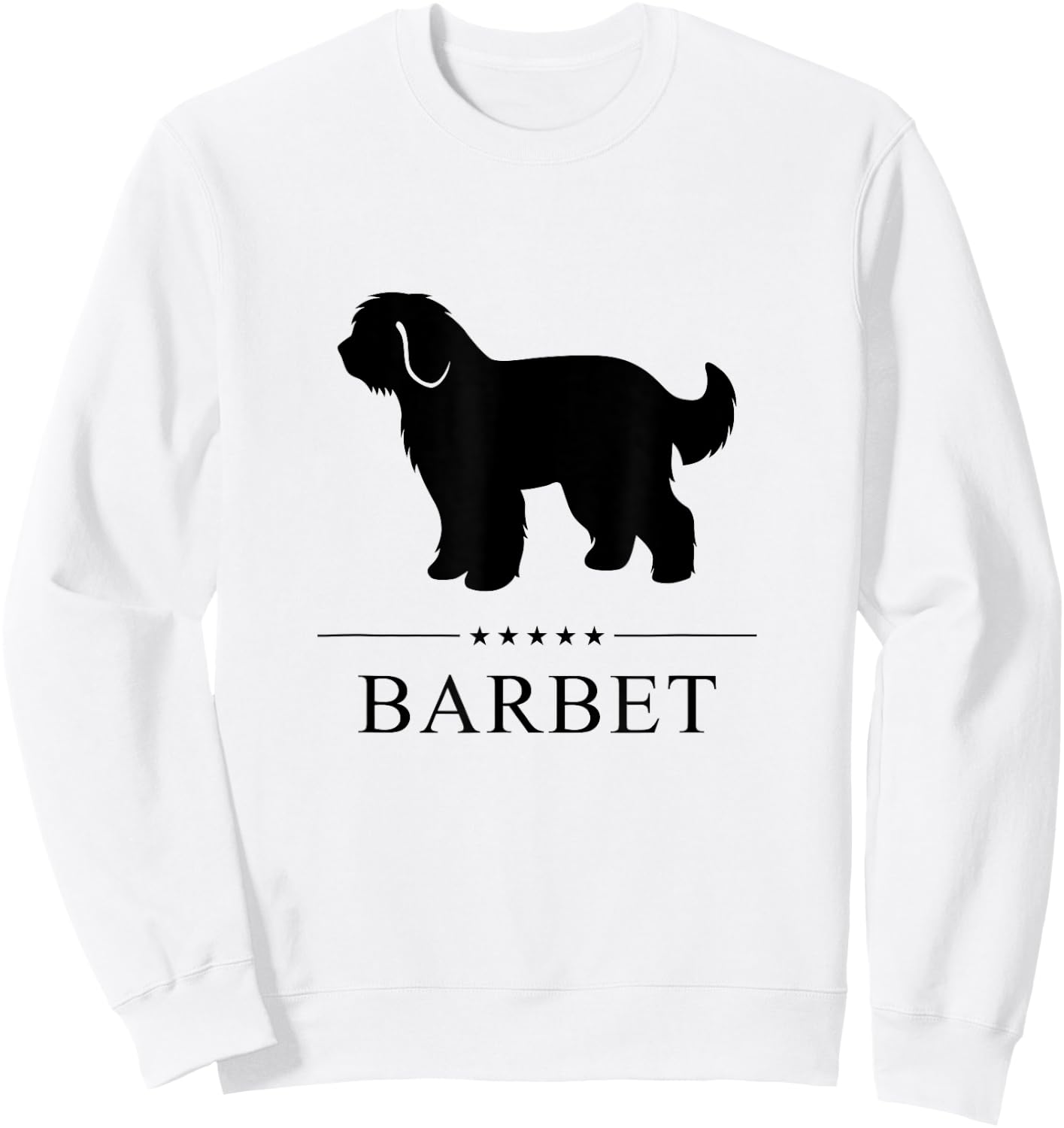 Barbet Dog Black Silhouette Sweatshirt - Sweatshirt | White