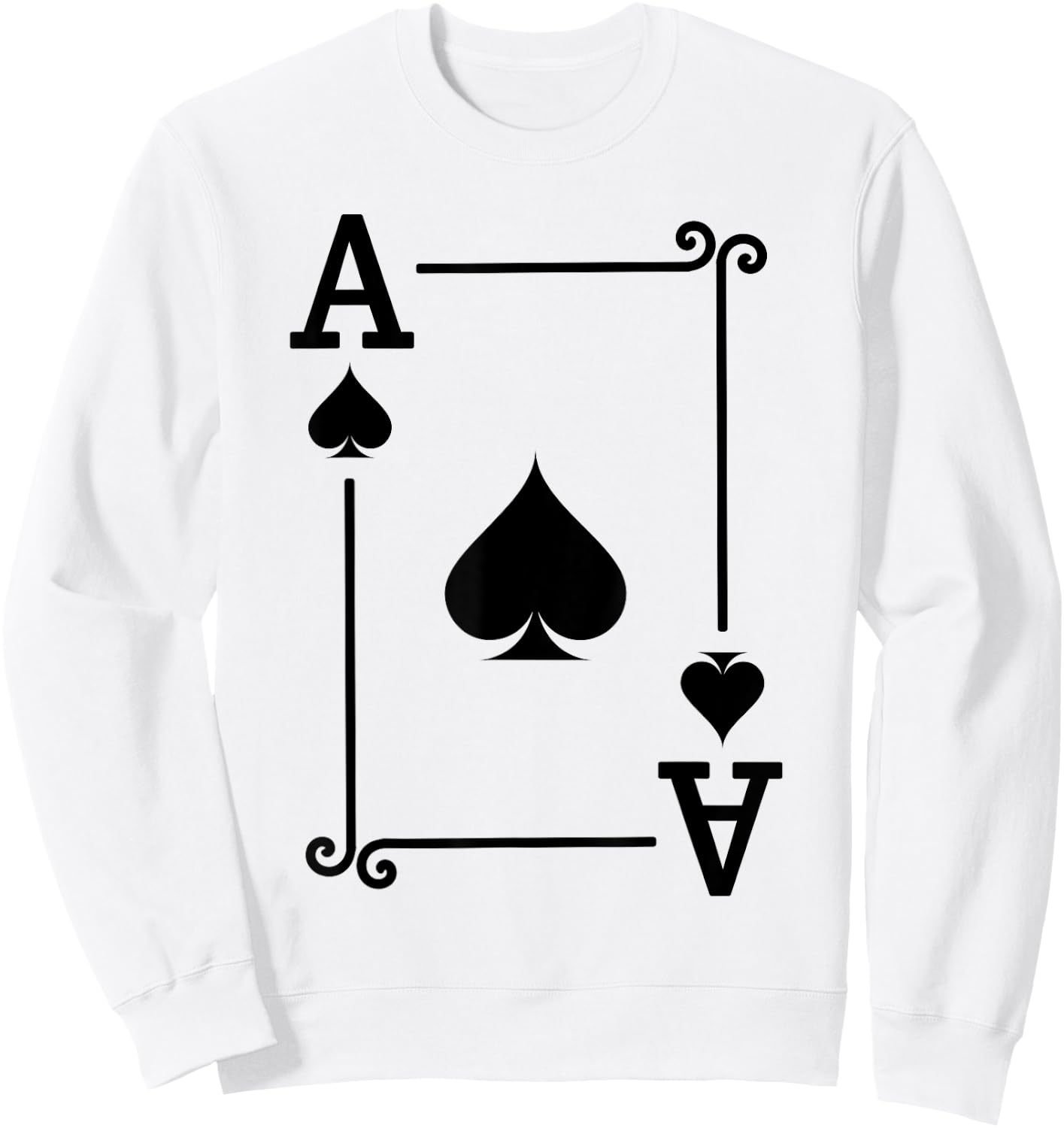 Playing Cards - Matching Spades Card Suits - Ace Card Sweatshirt - Sweatshirt | White