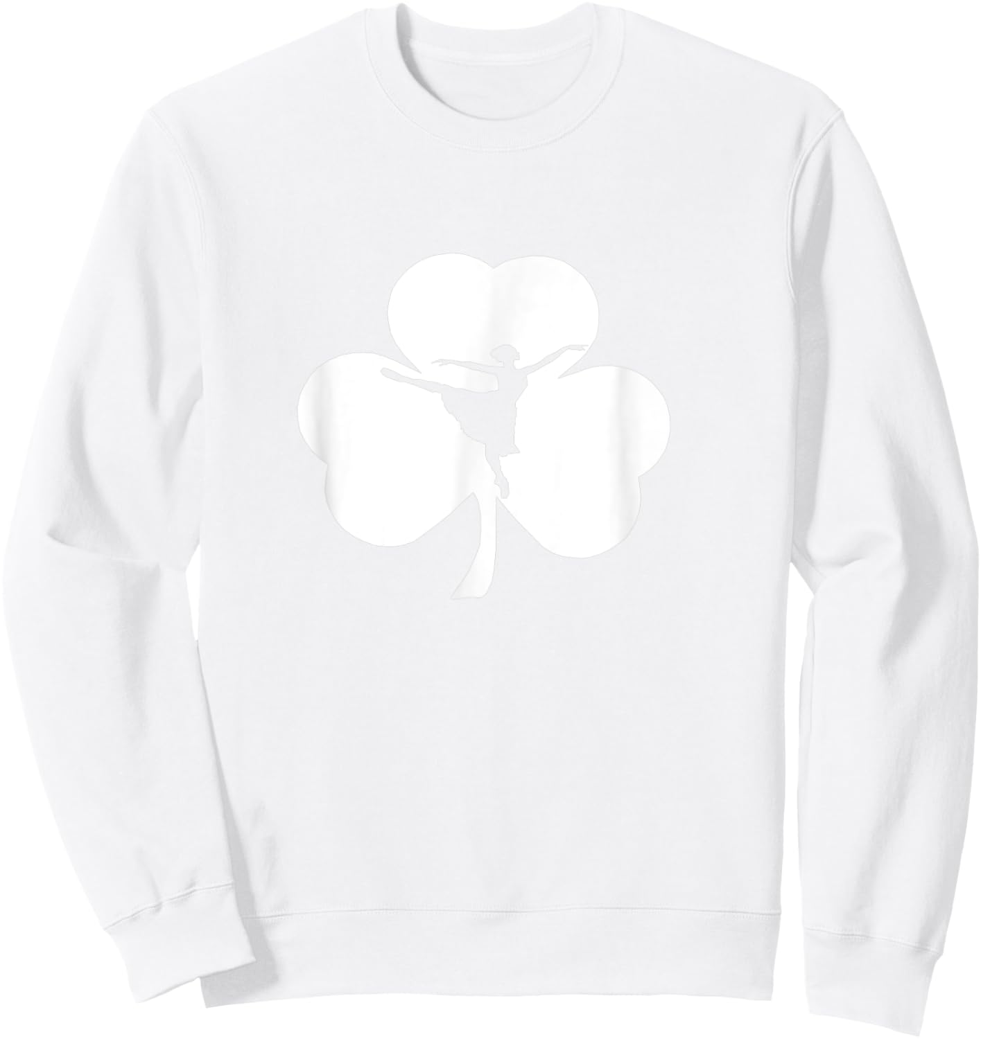 ballerina Irish Shamrock - Ballet St Patrick's Day Sweatshirt - Sweatshirt | White