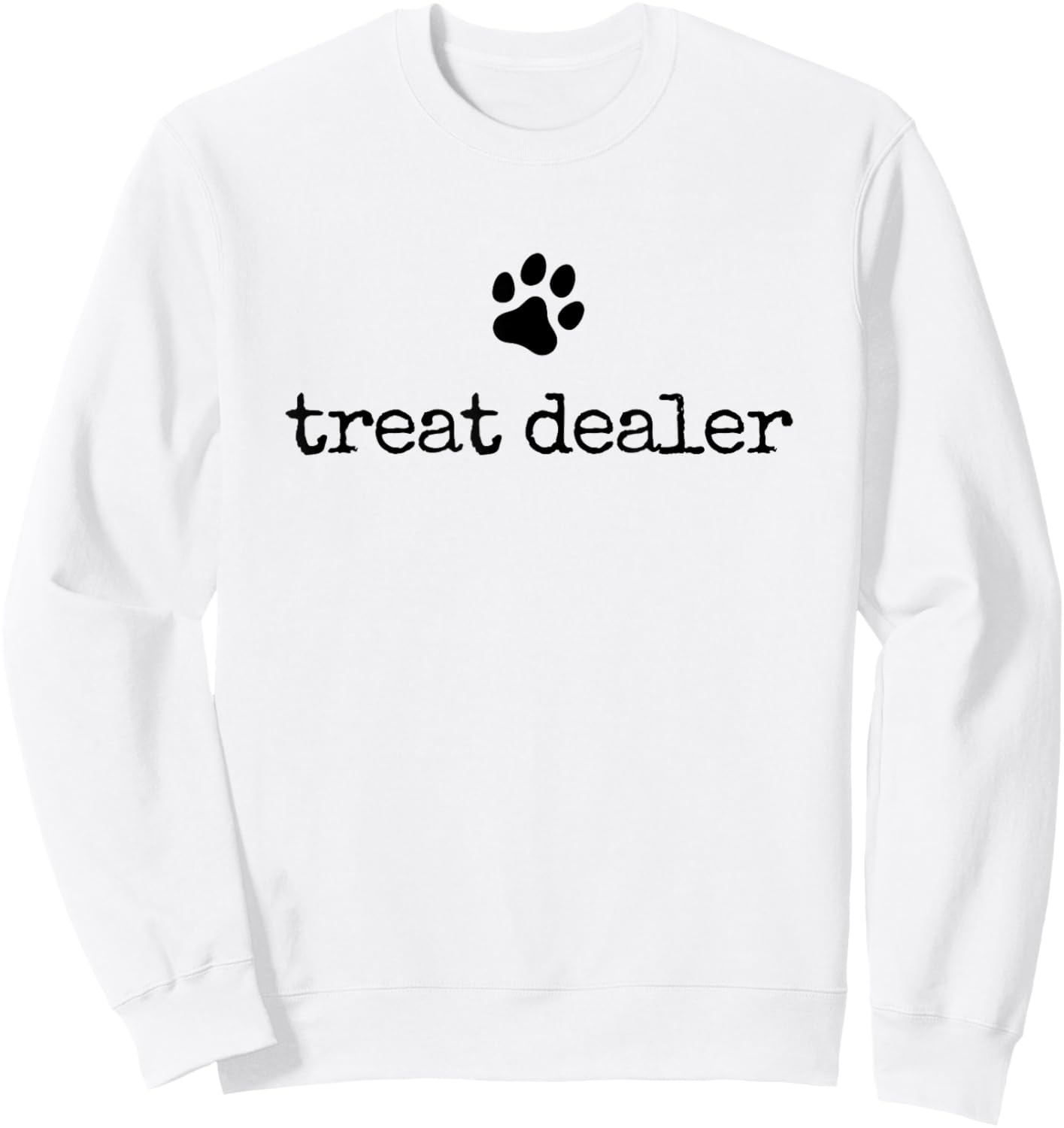 Dog Treat Dealer Vintage Pet Print Funny Dog Dad Mom Sweatshirt - Sweatshirt | White