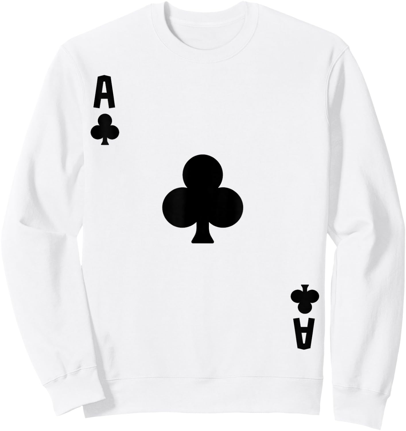 Ace of Clubs Cards Deck Halloween Costume Sweatshirt - Sweatshirt | White