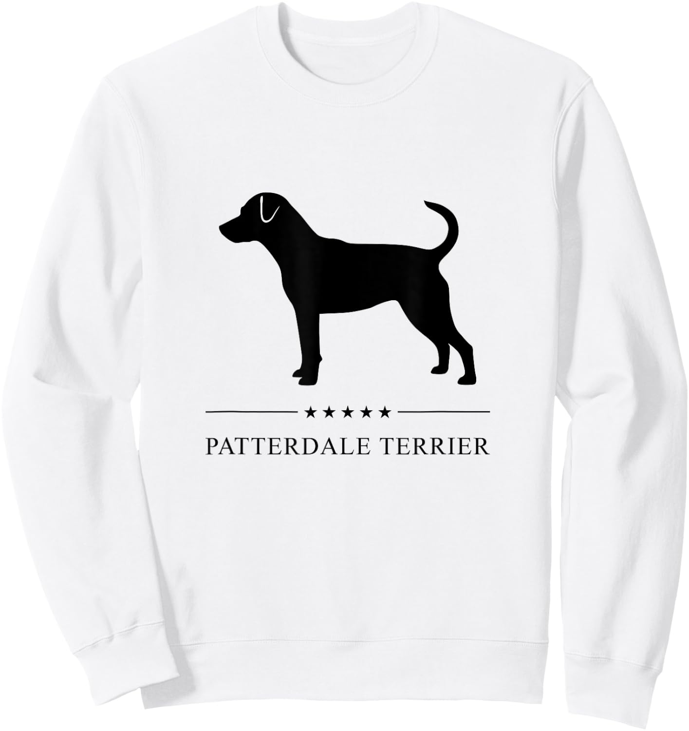Patterdale Terrier Dog Black Silhouette Women Girls Kids Sweatshirt - Sweatshirt | White
