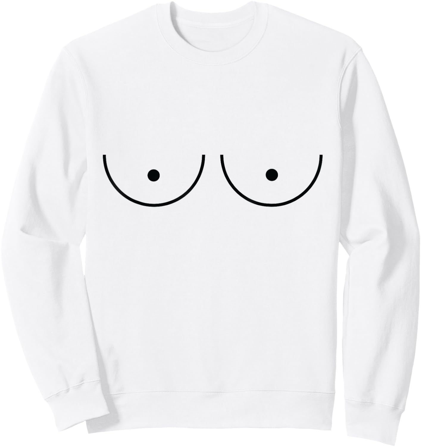 Cute Big Titty Graphic Sweatshirt - Sweatshirt | White