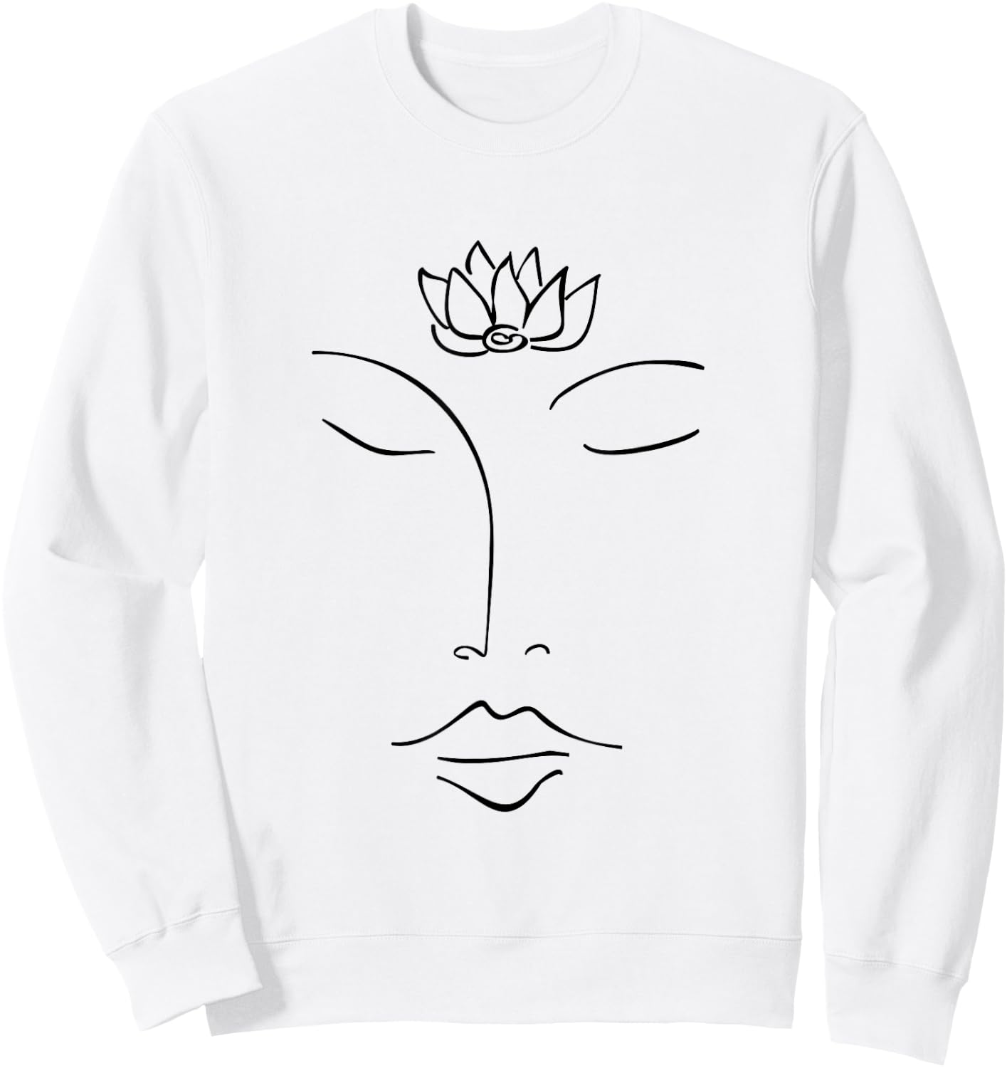 Meditation, Buddha, lotus flower, Buddhism, spirituality Sweatshirt - Sweatshirt | White