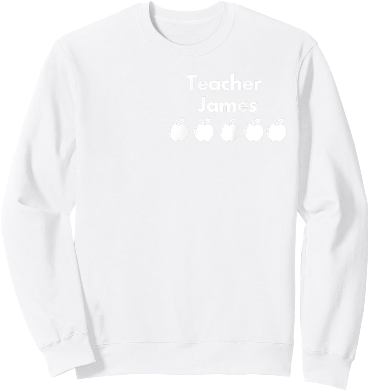 VIPKID | Teacher James| 5 Apple Review Sweatshirt - Sweatshirt | White