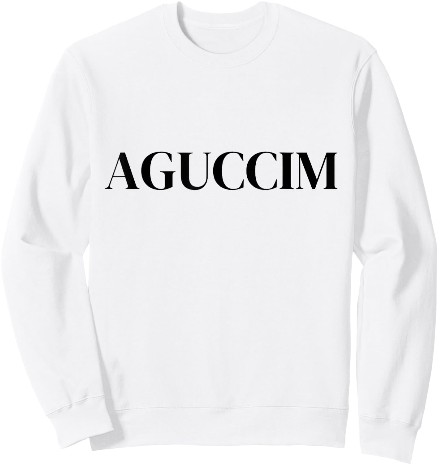 Korean meme funny Aguccim Sweatshirt - Sweatshirt | White