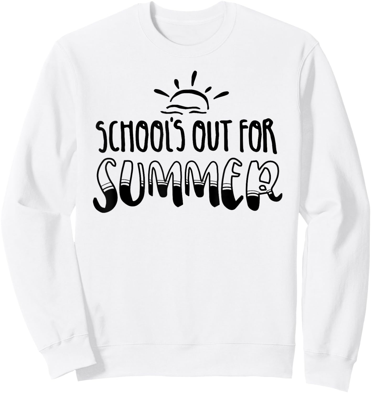 Retro Last Day Of School Schools Out For Summer Teacher Women Kids Sweatshirt - Sweatshirt | White
