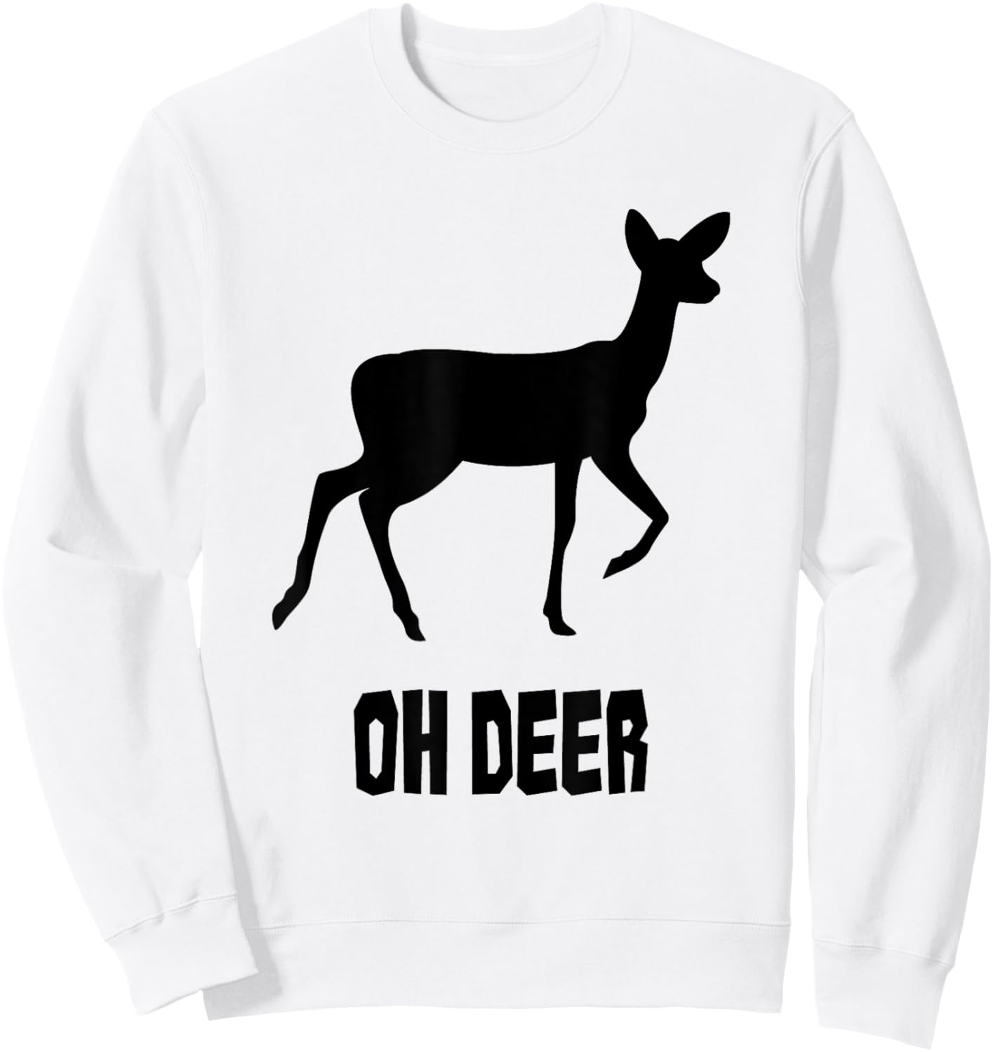 Oh Deer - Oh Dear Black/Black Sweatshirt - Sweatshirt | White