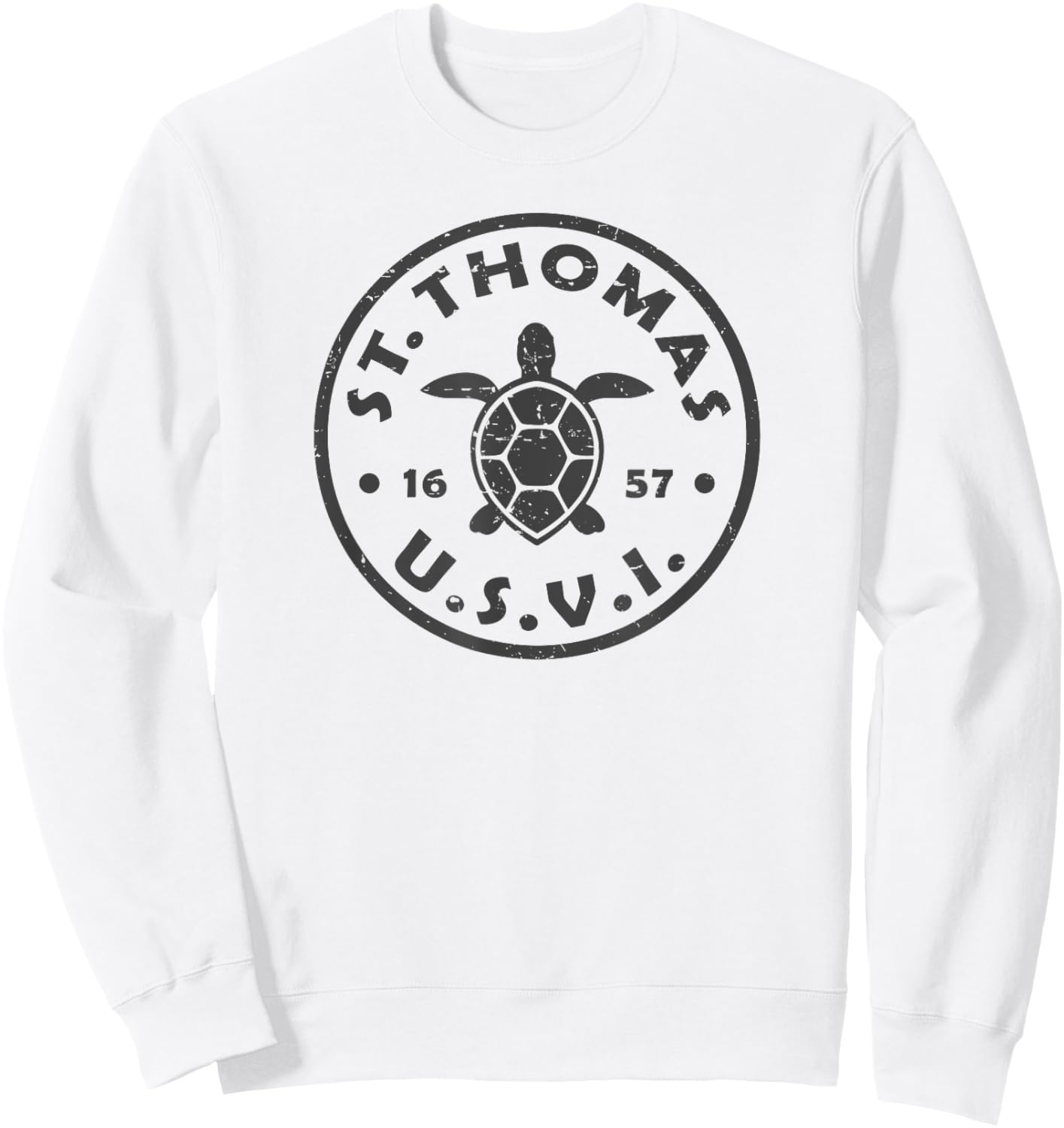St Thomas USVI Sea Turtle Kids Souvenir Sweatshirt - Sweatshirt | White