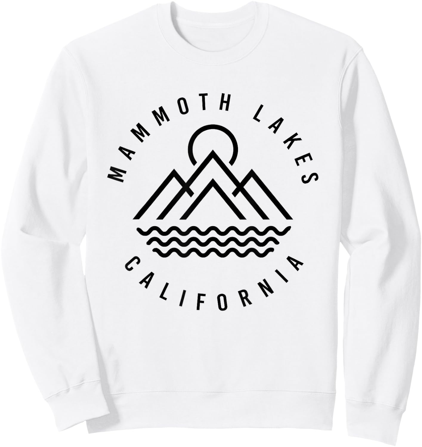 Mammoth Lakes Mountains California Hiking Outdoors Minimal Sweatshirt - Sweatshirt | White