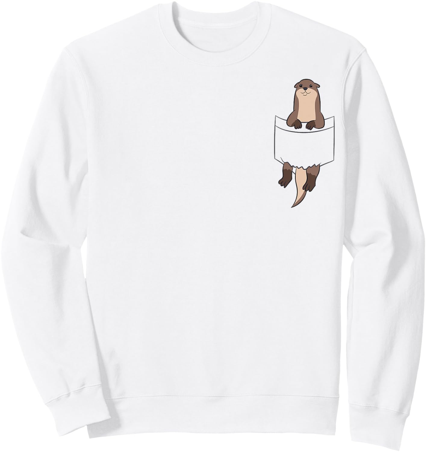 Sea in The Pocket Men Women Kids Otters Pocket Sea Otter Sweatshirt - Sweatshirt | White
