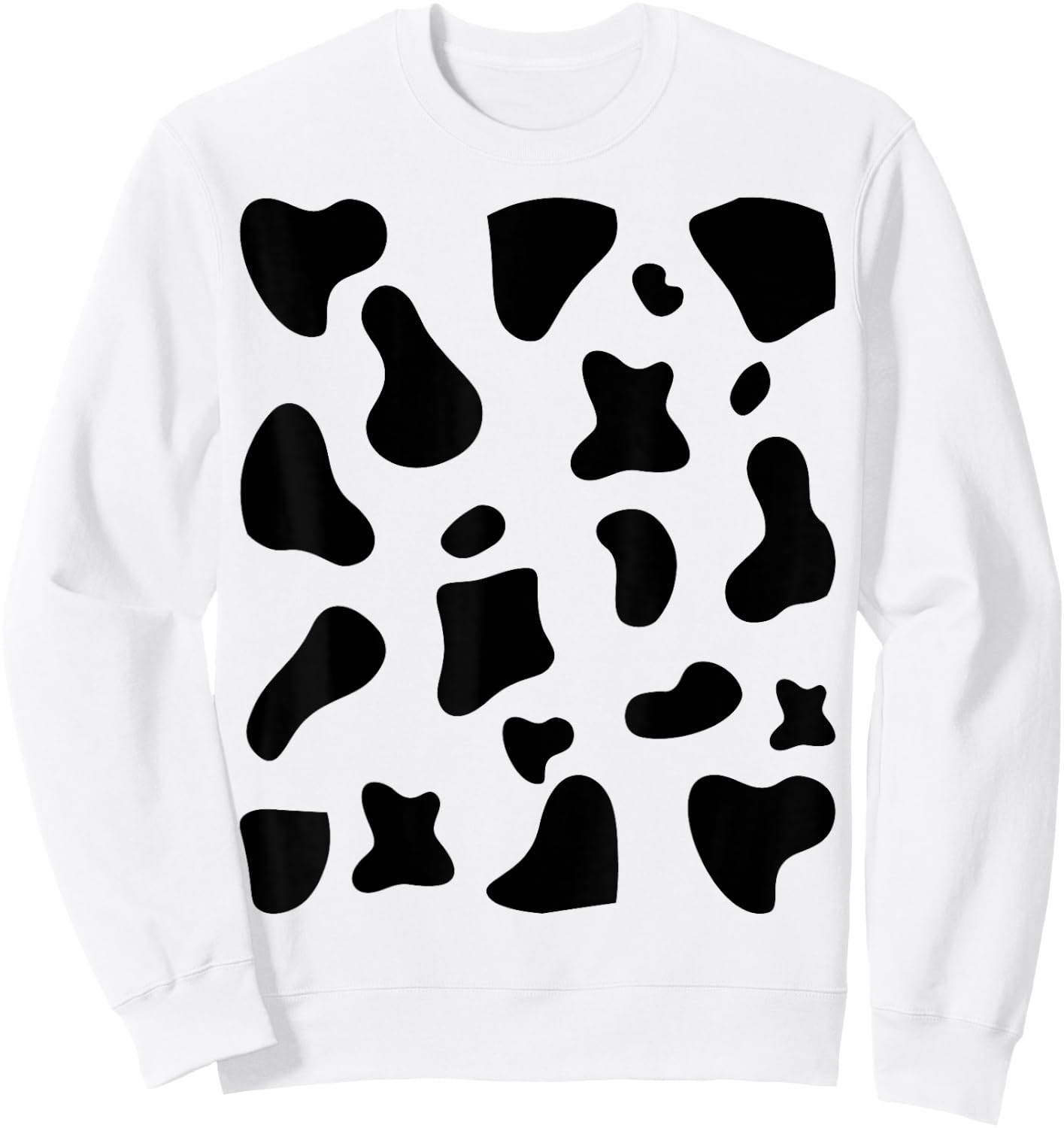 Cow Print Halloween Costume Cow Animal Sweatshirt - Sweatshirt | White