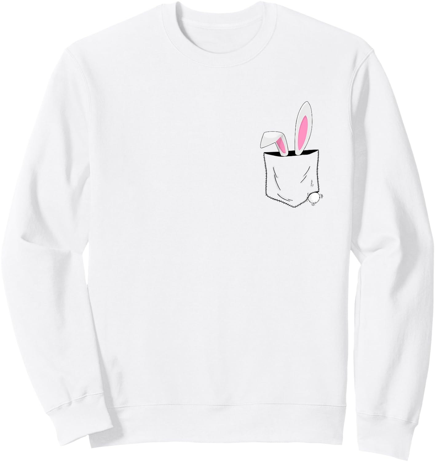 Easter bunny ears in pocket funny easter outfit for Easter Sweatshirt - Sweatshirt | White