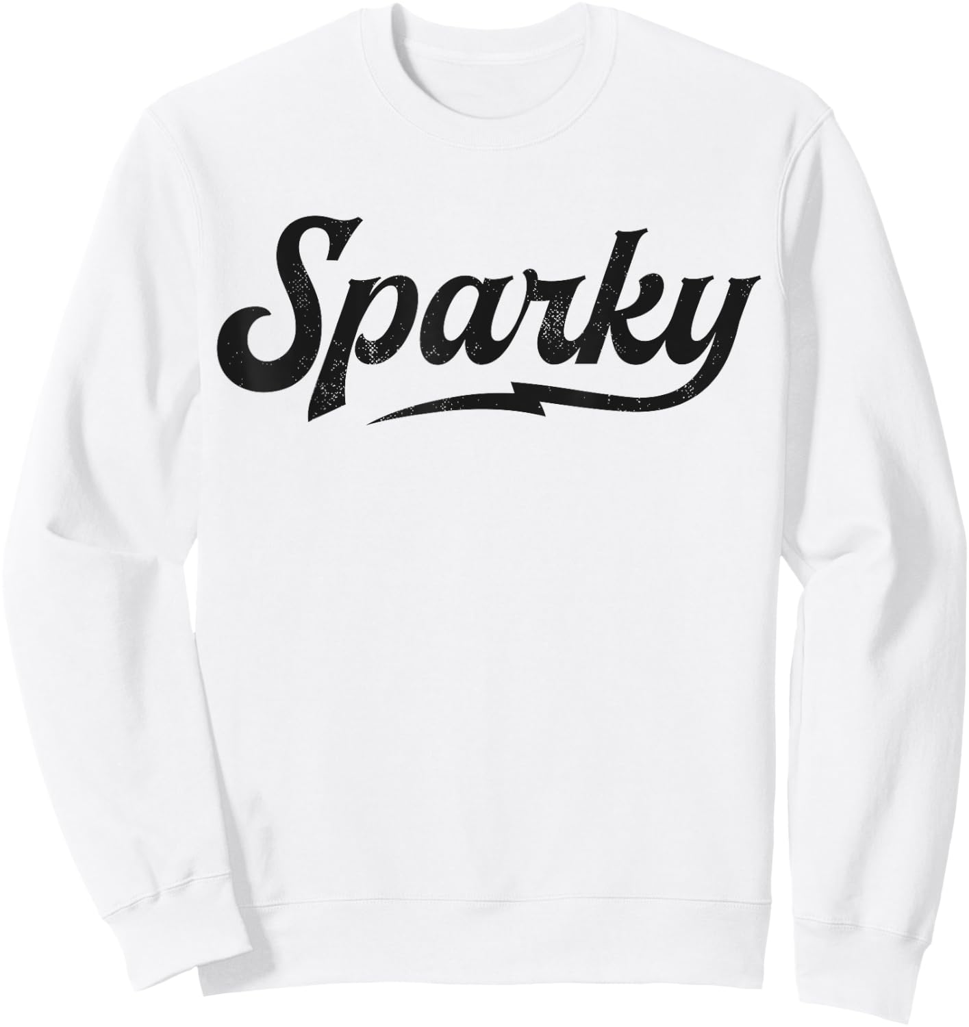 Sparky Electrician Funny Lineman Dad Retro Vintage Novelty Sweatshirt - Sweatshirt | White
