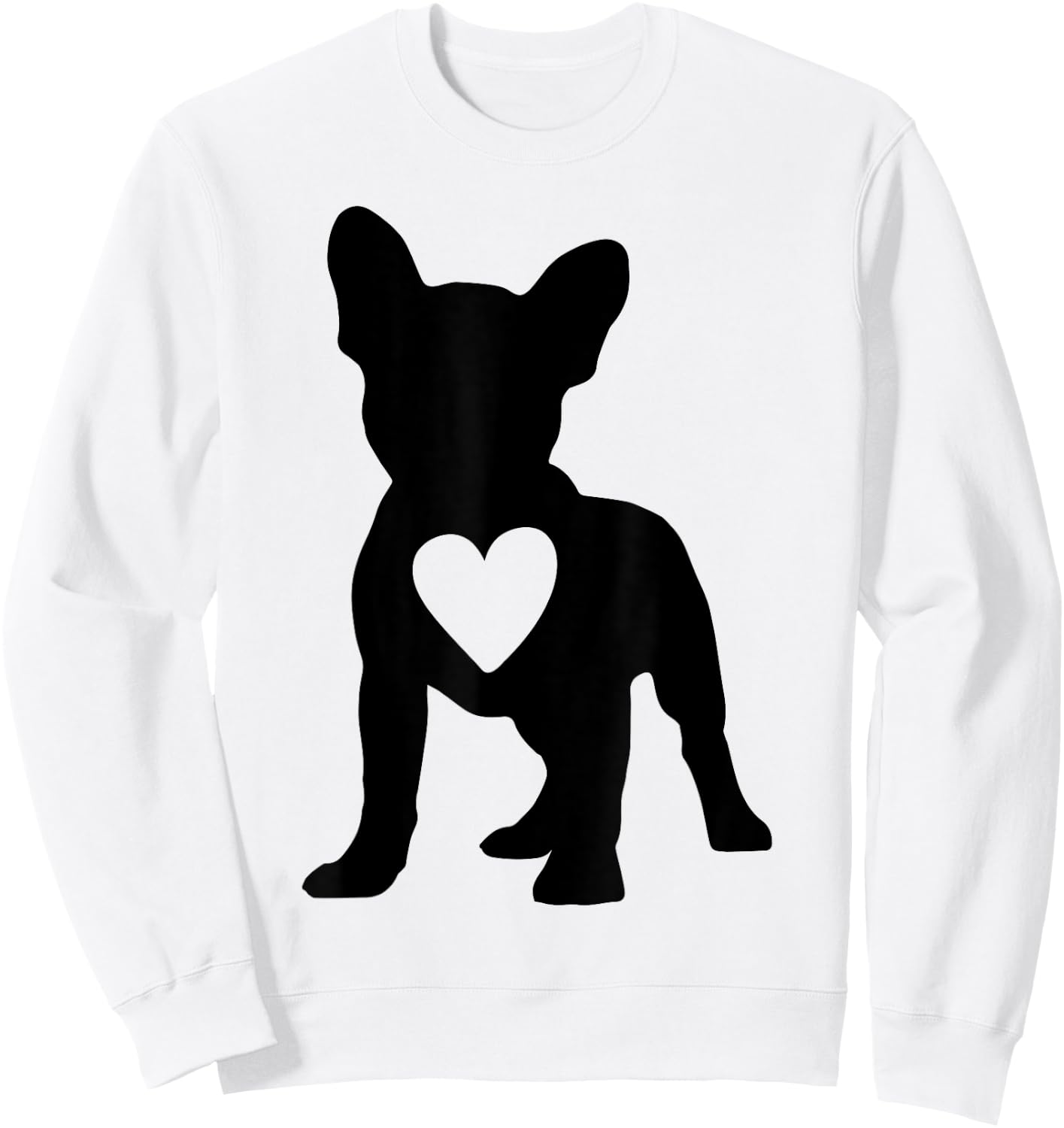 Love Frenchie Dogs Heart French Bulldog Dog Owner Men Women Sweatshirt - Sweatshirt | White