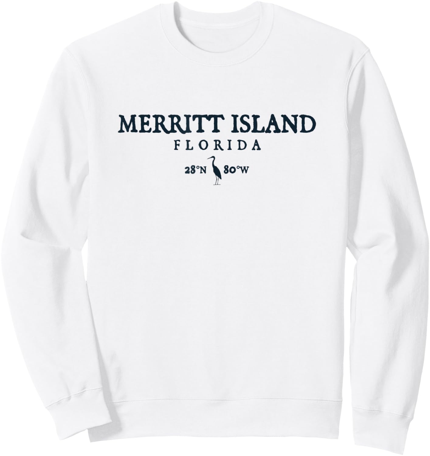 Merritt Island Florida Palm Tree Surf Beach Gift Men Women Sweatshirt - Sweatshirt | White