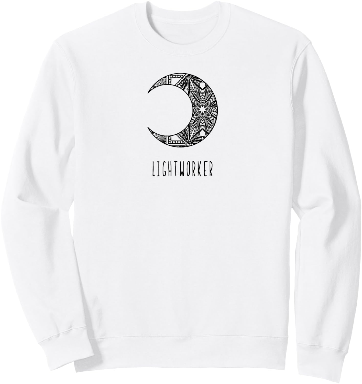 Lightworker energy healer new age mandala moon spiritual Sweatshirt - Sweatshirt | White