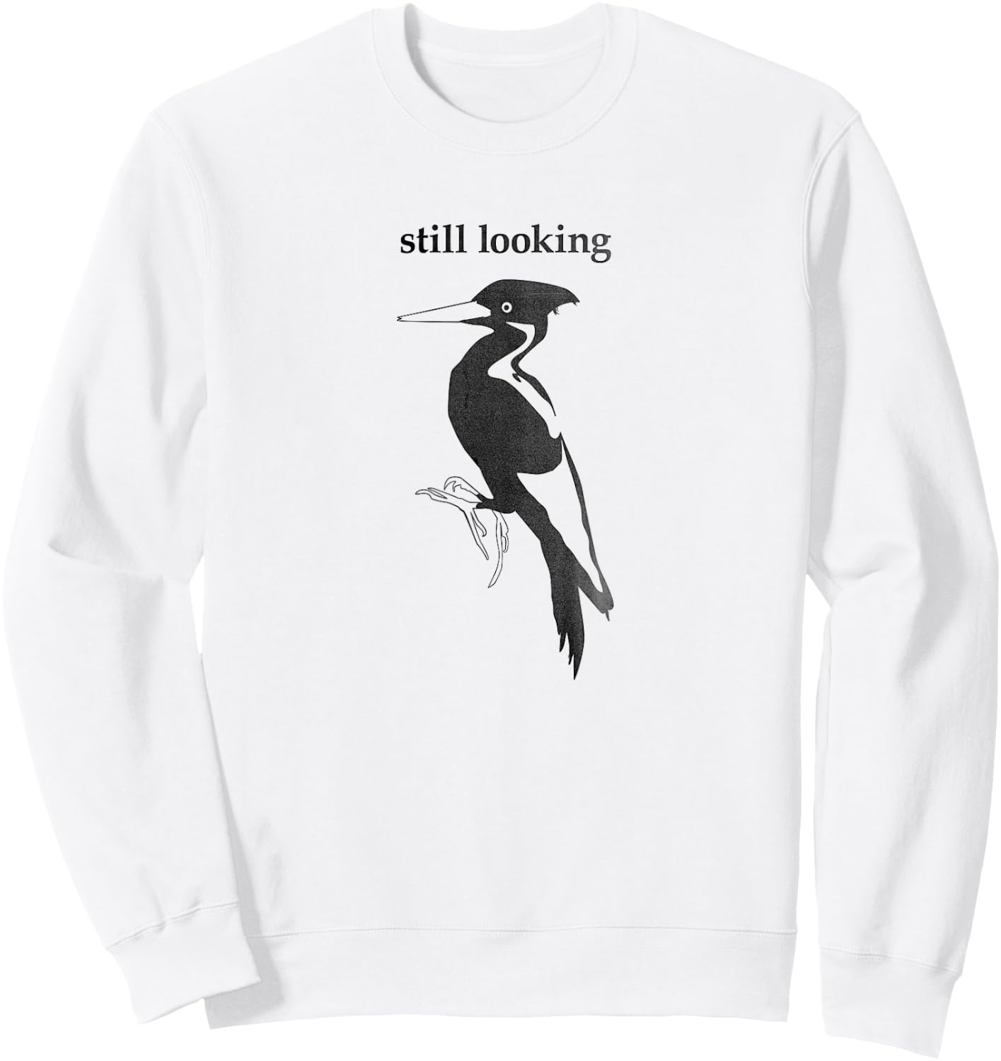 Ivory-Billed Woodpecker Extinct Bird Birdwatching Sweatshirt - Sweatshirt | White