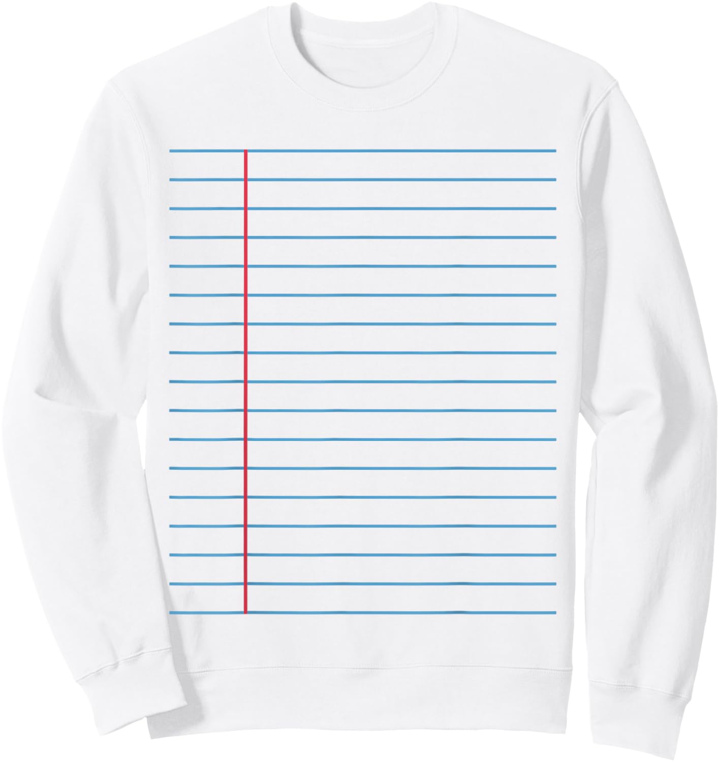 College Ruled Lined Paper Student Teacher Professor Costume Sweatshirt - Sweatshirt | White
