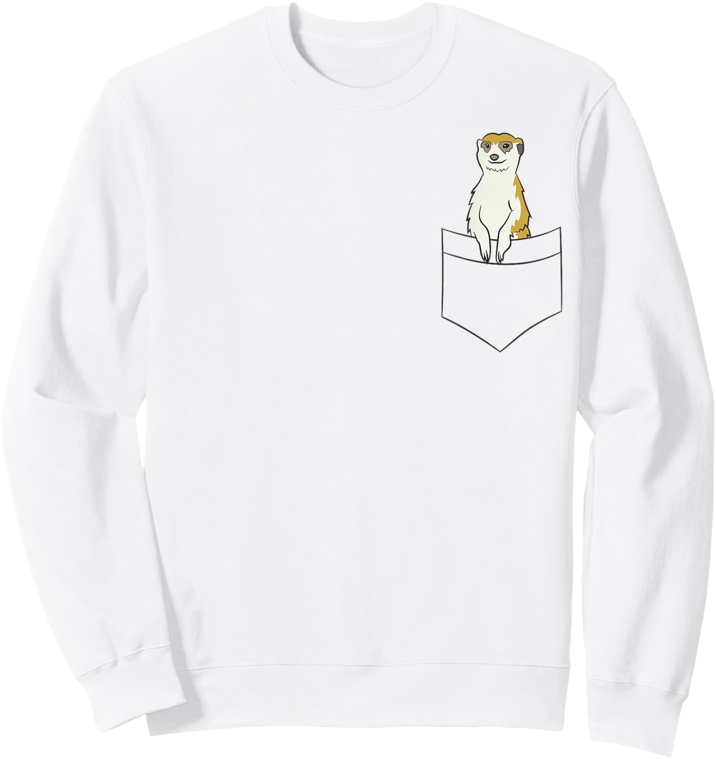 Funny Pocket Meerkat Funny Meerkat In A Pocket Sweatshirt - Sweatshirt | White