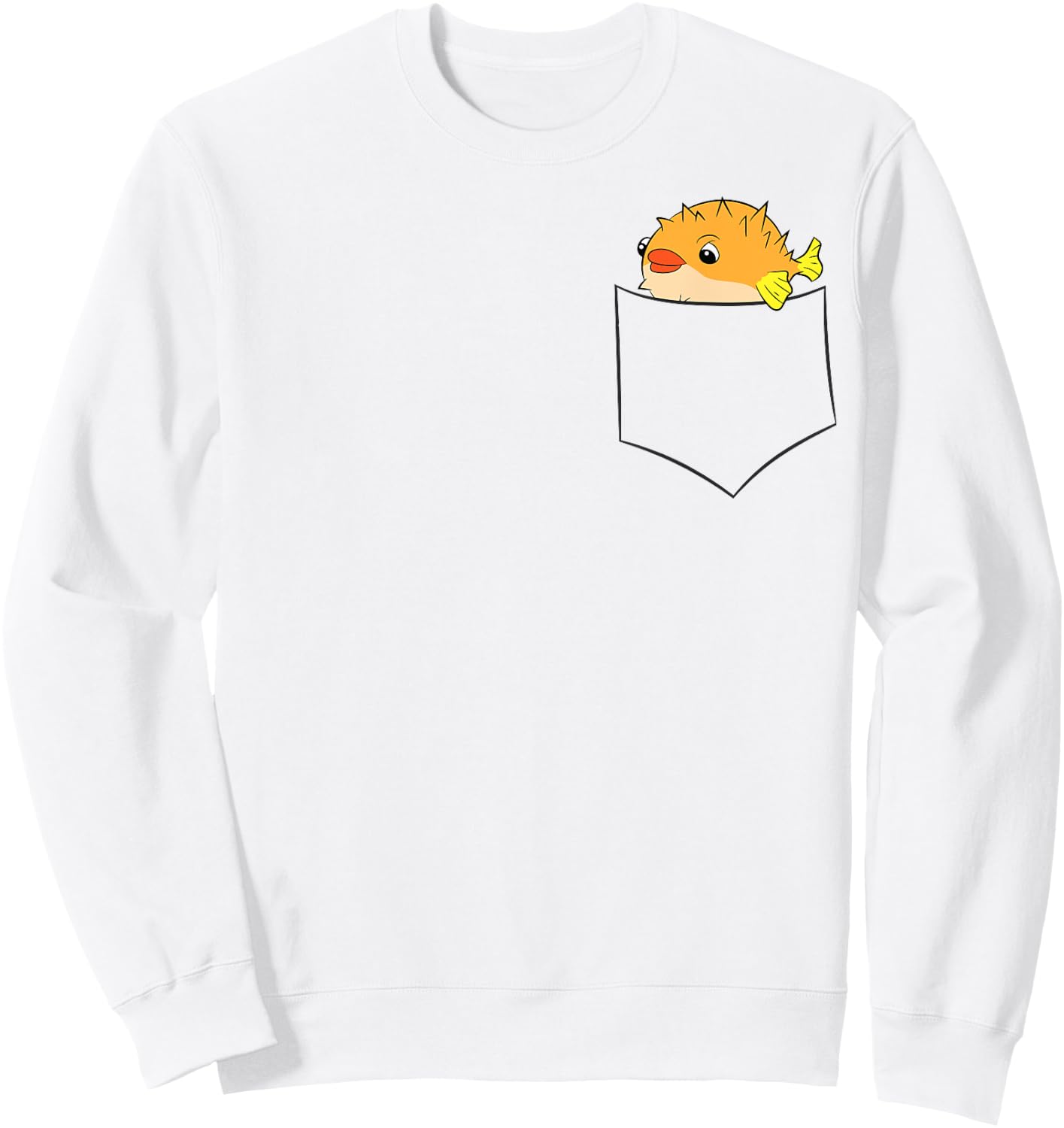 Pufferfish In The Pocket Love Pufferfish Pocket Pufferfish Sweatshirt - Sweatshirt | White