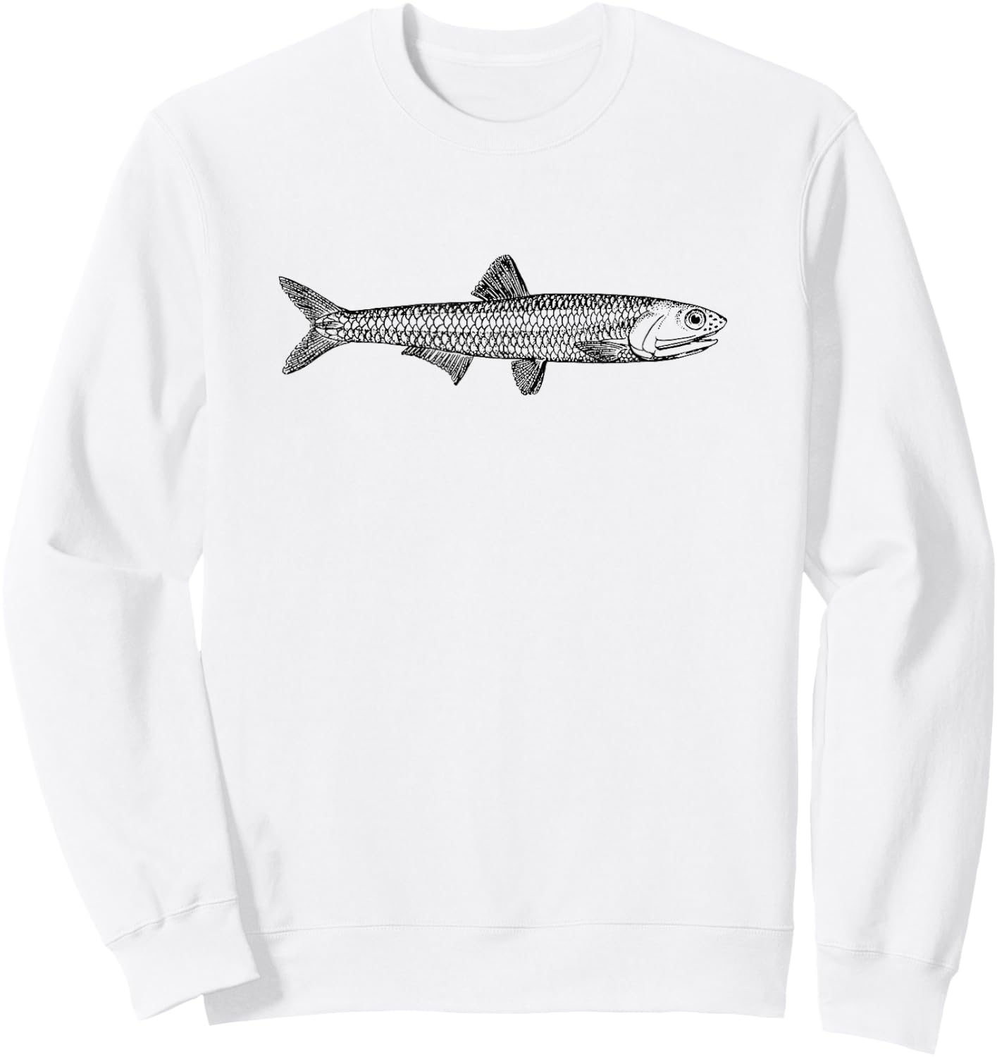 Anchovy Fish Sweatshirt - Sweatshirt | White