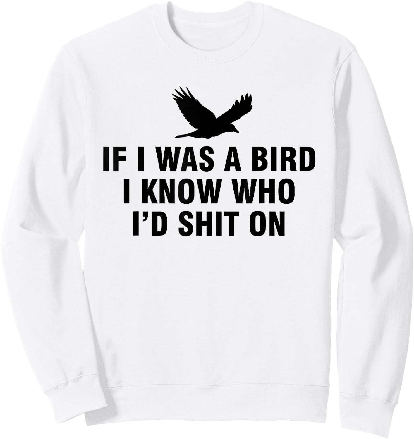 If I Was A Bird I Know Who I’d Shit On Sweatshirt - Sweatshirt | White