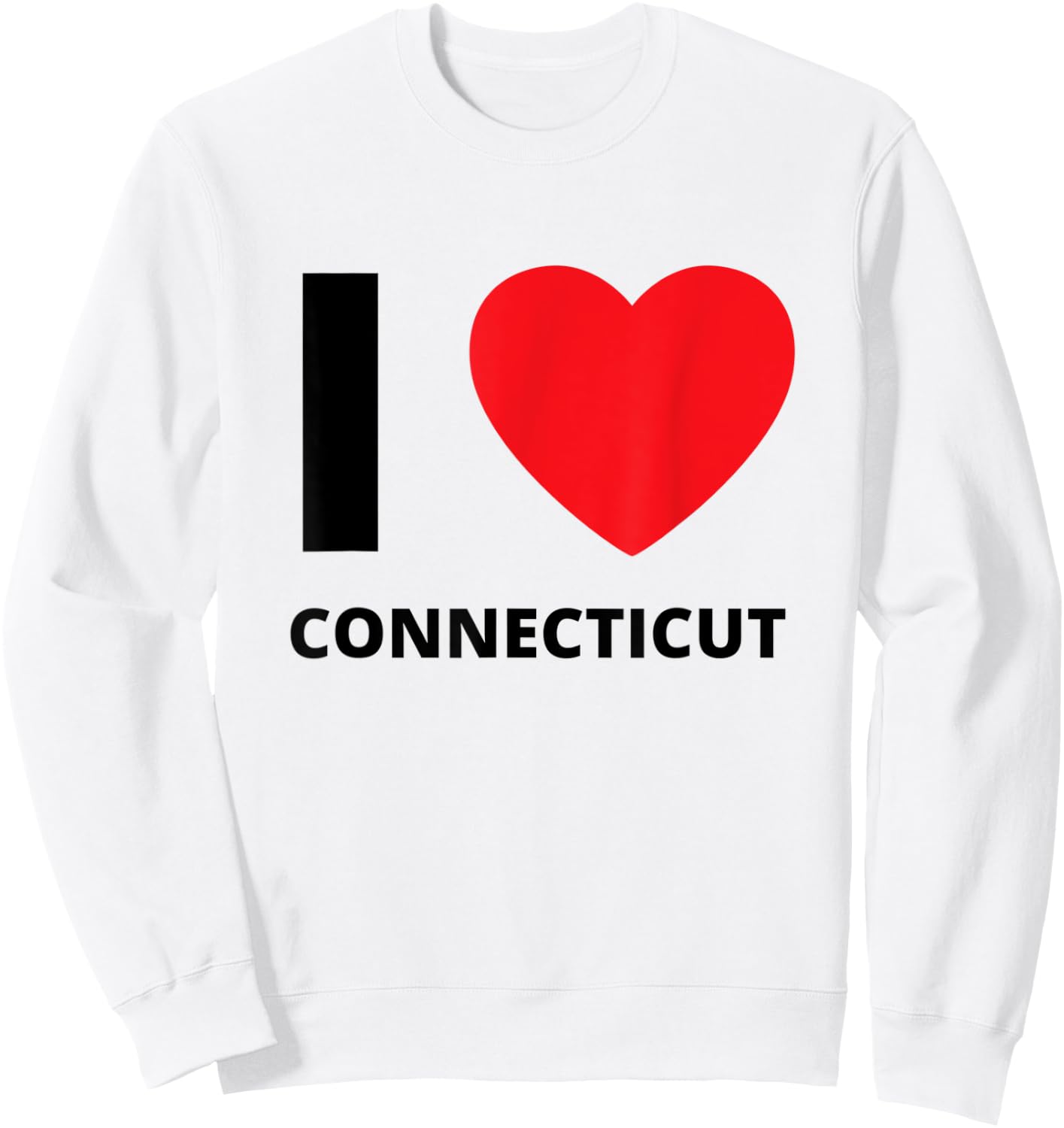 I Love Connecticut Heart CT - Travel Tourist Sweatshirt - Sweatshirt | White